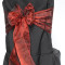 Red and Black Two Tone Organza TT13