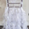 White Organza Ruffled Chair Hood