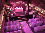 floral arch caves cover and sash aisle carpet