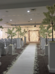 Ceremony - Plinths - Cream Blossom Tree - Full Room Draping