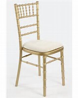 Gold Chiavari Chair with Ivory Pad