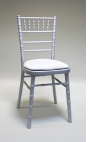 Silver Chair with White Pad