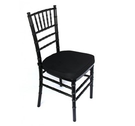Black Chiavari Chair with Black Pad