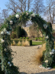 carlowrie outdoor wedding foliage arch floral accent