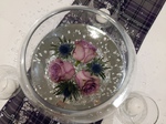 Fishbowl Centrepiece - Purple & Grey Tartan Runner
