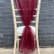 Burgundy Vine Organza Chair Drape