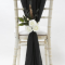 Black Chiffon Chair Drape
