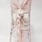 Pale Pink Ruffled Chair Drape 
