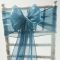 Petrol Blue Silk Organza Sash