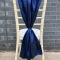 Midnight Blue Taffeta Chair Drape 