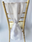 White Crystal Organza Chair Drape