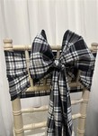 Black and White Tartan (small check) on Chiavari chair