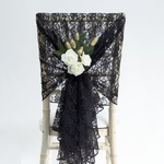 Black Lace Drape on Chiavari chair