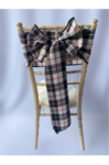 Black and White Tartan Sash on Chiavari chair