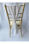 White Voile Drape on Chiavari chair