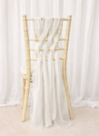 3 Weave White Voile on Chiavari chair