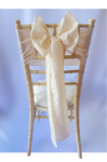 Dreamy Creamy Taffeta Sash on Chiavari chair