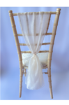 Clotted Cream Organza Drape on Chiavari chair