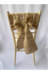 Natural Hessian Sash on Chiavari chair