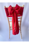 Red Taffeta Sash on Chiavari chair