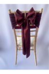 Red Wine Taffeta Sash on Chiavari chair