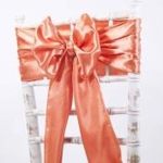 Burnt Orange Satin on Chiavari chair