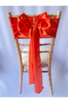 Orange Taffeta Sash on Chiavari chair