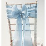 Pale Blue Linen Sash on Chiavari chair