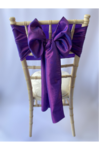 Cadburys Purple Taffeta Sash on Chiavari chair