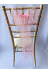 Baby Pink Organza Sash on Chiavari chair