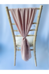 Pale Pink Chiffon Drape on Chiavari chair