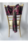 Hot Pink and Grey Tartan Sash on Chiavari chair