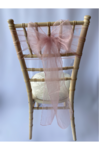 Mauve Pink Organza Sash on Chiavari chair