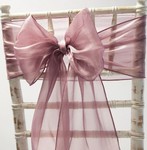 Mauve Silk Organza on Chiavari chair