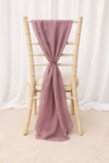 Mauve Chiffon Drape on Chiavari chair
