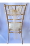 Champagne Organza Sash on Chiavari chair