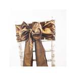 Copper Gold Two Tone Taffeta Sash on Chiavari chair