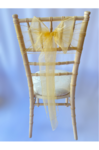 Gold Organza Sash on Chiavari chair