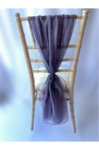 Platinum Lilac Crystal Organza Drape on Chiavari chair
