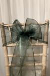 Sage Two Tone Organza Sash on Chiavari chair