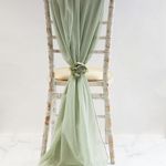 Sage Chiffon Drape on Chiavari chair