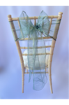 Deep Sage Organza Sash on Chiavari chair