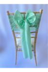 Apple Mint Taffeta Sash on Chiavari chair