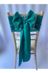 Emerald Teal Taffeta Sash on Chiavari chair