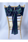 Black Watch Tartan Sash on Chiavari chair