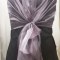 Platinum Lilac Crystal Organza Chair Drape 