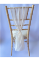 Clotted Cream Organza Drape on Chiavari chair