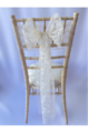 Cream Vintage Lace Sash on Chiavari chair