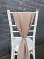 Stone Chiffon Drape on Chiavari chair