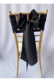 Black Magic Taffeta Sash on Chiavari chair